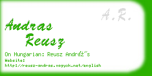 andras reusz business card